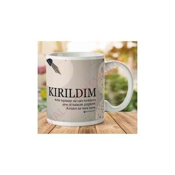 Kırıldım Baskılı Kupa