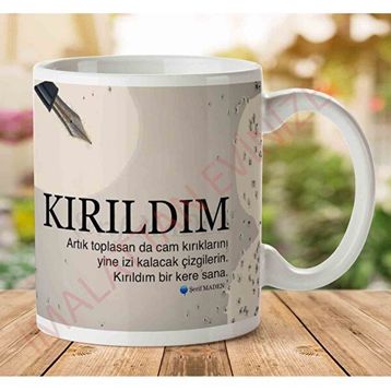 Kırıldım Baskılı Kupa
