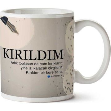 Kırıldım Baskılı Kupa