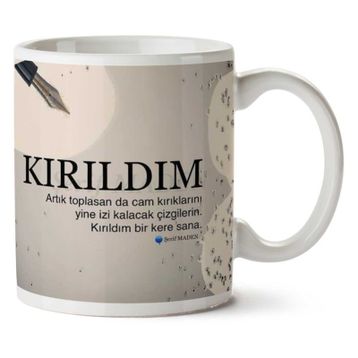 Kırıldım Baskılı Kupa