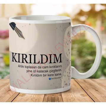 Kırıldım Baskılı Kupa