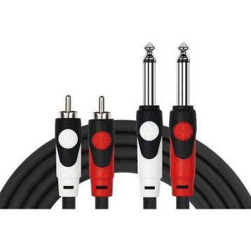 Kirlin 3mt Patch 2x1/4 Mono 2xRCA Kablo