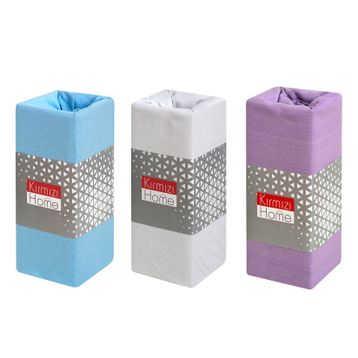 Kırmızı Home Gri Tek Kişilik Lastikli Çarşaf Seti