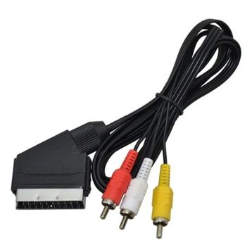 Kırmızı Sarı Beyaz Televizyon Uydu Video Scart Kablo