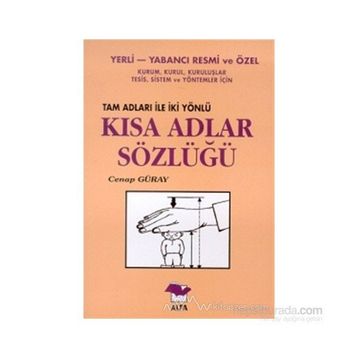 KISA ADLAR SÖZLÜĞÜ - CENAP GÜRAY