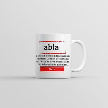 Kişiye Özel Abla Kupa