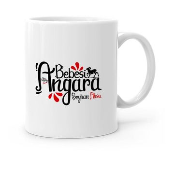 Kişiye Özel Angara Bebesi Beyaz 1 Kupa Bardak Seti