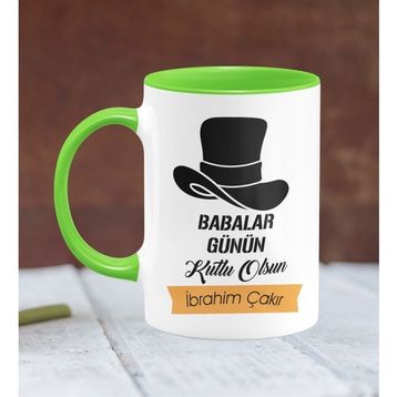 Kişiye Özel Babalar Günü Yeşil Kupa