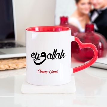 Kişiye Özel Eyvallah-Kırmızı Kupa Bardak