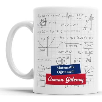 Kişiye Özel Geometri Öğretmeni Kupa Bardak