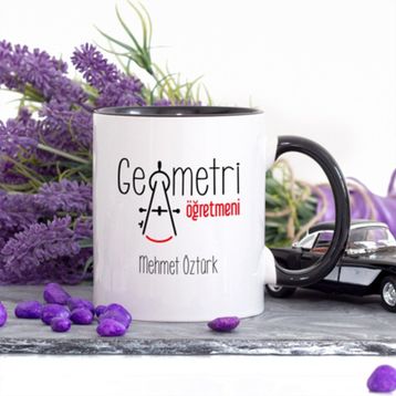Kişiye Özel Geometri Öğretmeni Kupa Bardak