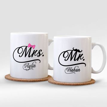 Kişiye Özel İsimli Mrs Kupa Bardak