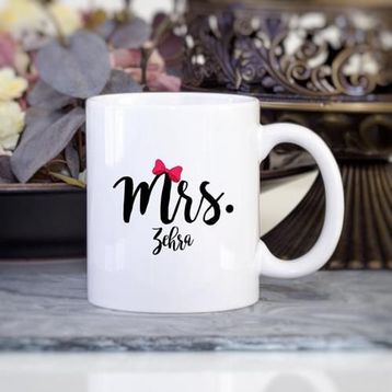 Kişiye Özel İsimli Mrs Kupa Bardak
