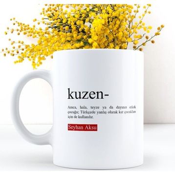 Kişiye Özel Kuzen Beyaz Kupa Bardak
