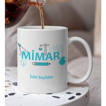 Kişiye Özel Mimar Beyaz Kupa