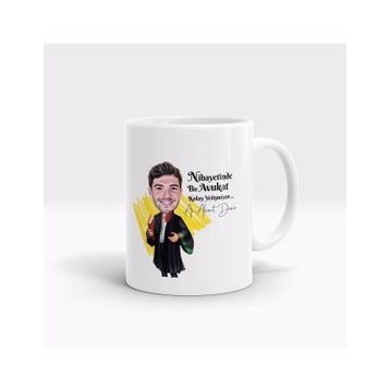 Kişiye Özel Nihayetinde Karikatürlü Kupa Bardak