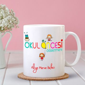 Kişiye Özel Okul Öncesi Öğretmeni Kupa Bardak