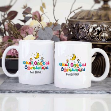 Kişiye Özel Okul Öncesi Öğretmeni-Model 2 Kupa Bardak