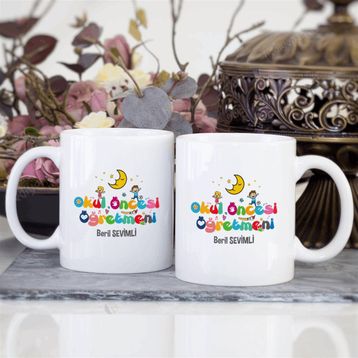 Kişiye Özel Okul Öncesi Öğretmeni-Model 2 Kupa Bardak