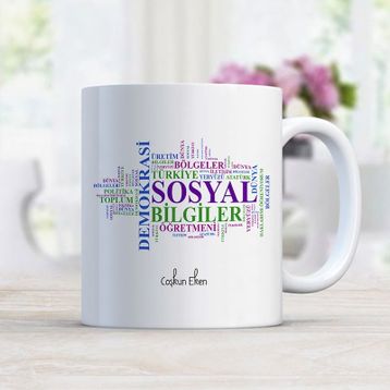 Kişiye Özel Sosyal Bilgiler Öğretmeni Kupa Bardak
