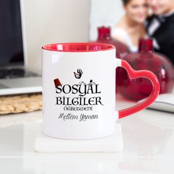 Kişiye Özel Sosyal Bilgiler Öğretmeni Kupa Bardak