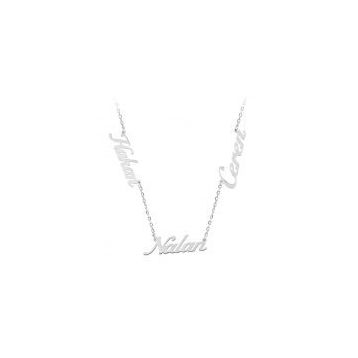 Kişiye Özel Üç İsim Yazılı 925 Ayar Kadın Gümüş Kolye