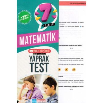 Kitap 7. Sınıf Matematik Yeni Nesil Video Çözümlü Yaprak Test-Evrensel İletişim Yayınları