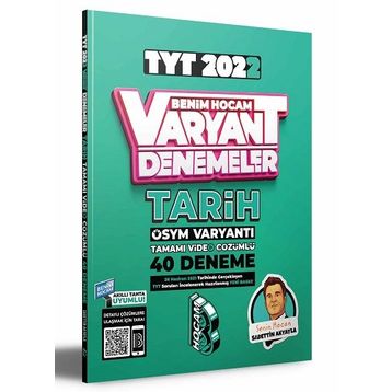Kitap Benim Hocam Yayınları 2022 TYT Tarih Tamamı Video Çözümlü 40 Deneme Sınavı