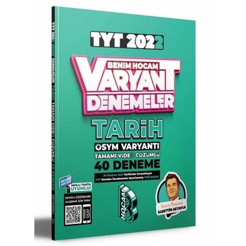 Kitap Benim Hocam Yayınları 2022 TYT Tarih Tamamı Video Çözümlü 40 Deneme Sınavı