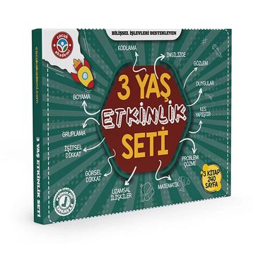 Kitap Çocuk Akademi Bilişsel İşlevleri Destekleyen 3 Yaş Etkinlik Seti