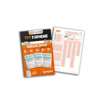 Kitap Puan Yayınları TYT Gerçek Sınav Provası 3 Deneme