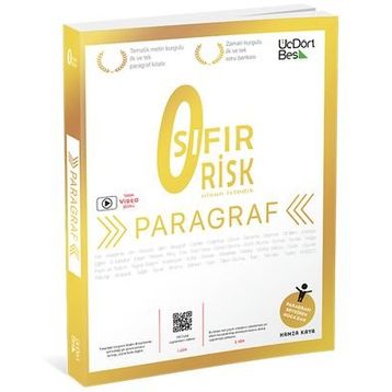 Kitap Üç Dört Beş TYT Paragraf Sıfır Risk Soru Bankası