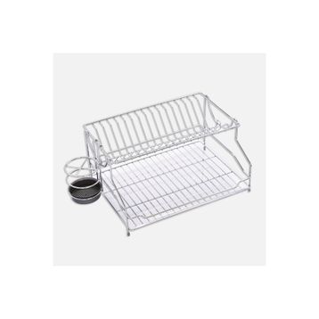 Kitchenox 21x32x54 cm Metal Kaşıklıklı Dikdörtgen 2 Katlı Bulaşıklık