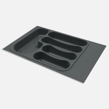 Kitchenox 33x49 cm Gri ABS Plastik 5 Bölmeli Çekmece İçi Kaşıklık
