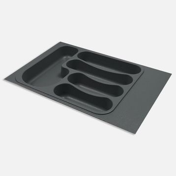 Kitchenox 33x49 cm Gri ABS Plastik 5 Bölmeli Çekmece İçi Kaşıklık