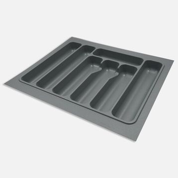 Kitchenox 55x49 cm Gri ABS Plastik 7 Bölmeli Çekmece İçi Kaşıklık
