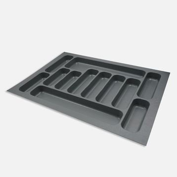 Kitchenox 67x49 cm Gri ABS Plastik 12 Bölmeli Çekmece İçi Kaşıklık