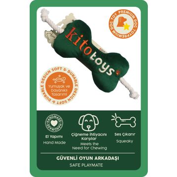 Kito Toys Kemik Peluş Ses Çıkaran Köpek Oyuncağı
