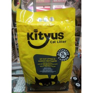 Kityus Aktif Karbon Tozsuz Topaklanan 10 lt Kedi Kumu