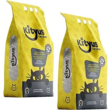 Kityus Aktif Karbonlu Sodyum Bentonit 2x10 lt Kedi Kumu