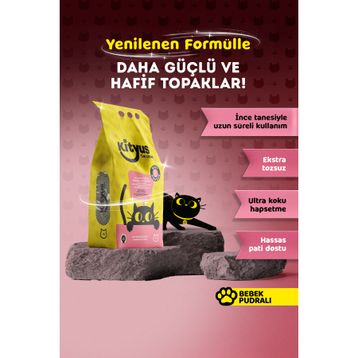 Kityus Bebek Pudralı Bentonit 10 lt Kedi Kumu