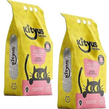 Kityus Bebek Pudralı Bentonit 2x10 lt Kedi Kumu