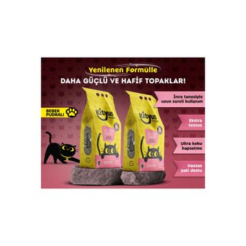 Kityus Bebek Pudralı Bentonit 2x5 lt Kedi Kumu