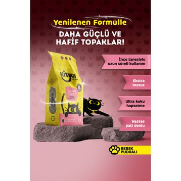 Kityus Bebek Pudralı Bentonit 5 lt Kedi Kumu