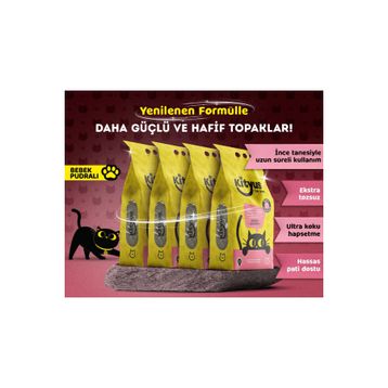 Kityus Bebek Pudrası Kokulu 4x5 lt Kedi Kumu