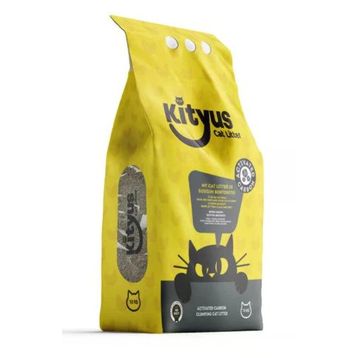 Kityus Ekstra Topaklanan İnce Taneli Tozsuz Aktif Karbonlu Bentonit 10 kg Kedi Kumu