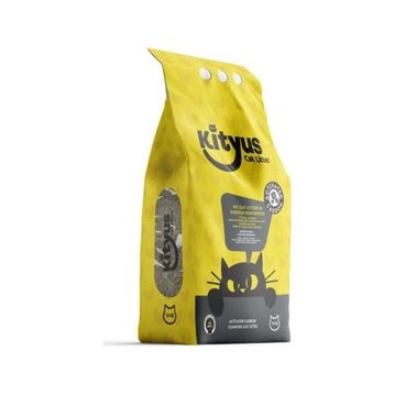 Kityus Ekstra Topaklanan İnce Taneli Tozsuz Aktif Karbonlu Bentonit 10 kg Kedi Kumu