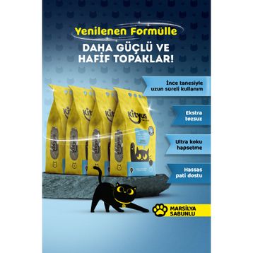 Kityus Marsilya Sabunlu 4x5 lt Kedi Kumu