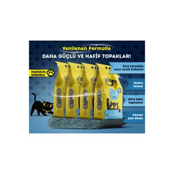 Kityus Marsilya Sabunlu 4x5 lt Kedi Kumu