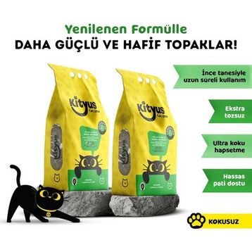 KityusKokusuz Sodyum Bentonit 2x10 lt Kedi Kumu